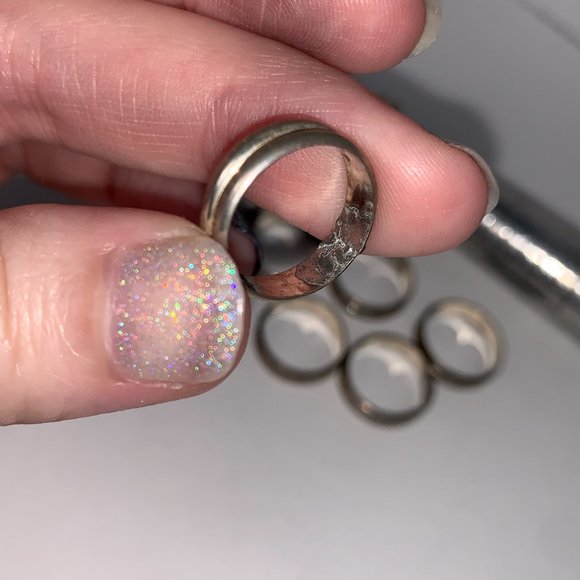 Sterling Silver Thick Double Band Ring, Size 3 - Picture 5 of 8